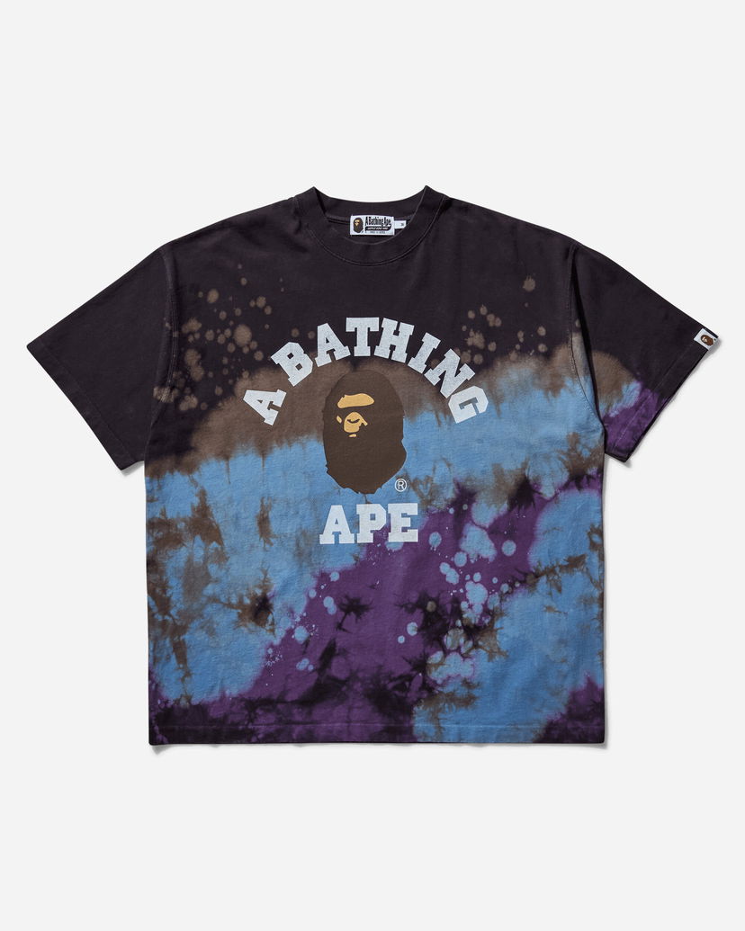 T-shirt BAPE Tie-Dye College T-Shirt Lilla | 1K80109003 BLACK