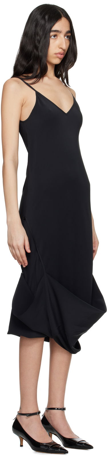Kjole Maison Margiela MM6 Maison Margiela Silk Maxi Slip Dress Sort | S62DG0047 M35441, 1