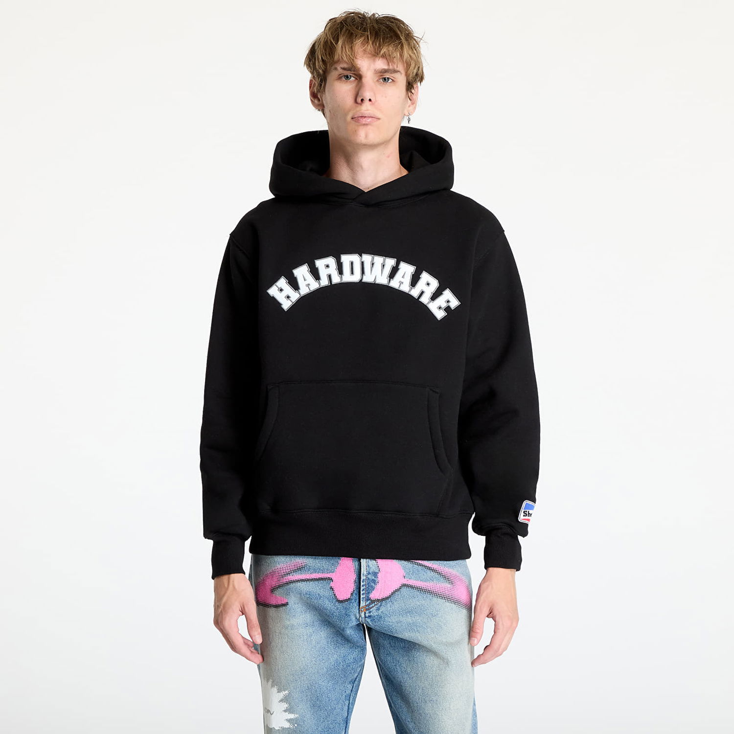 Sweatshirt Pleasures Hardware Hoodie Black Sort | P24F008 BLACK, 0