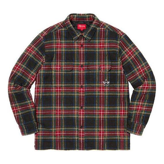 Skjorte Supreme Plaid Flannel Shirt Rød | SUP-FW21-295, 0