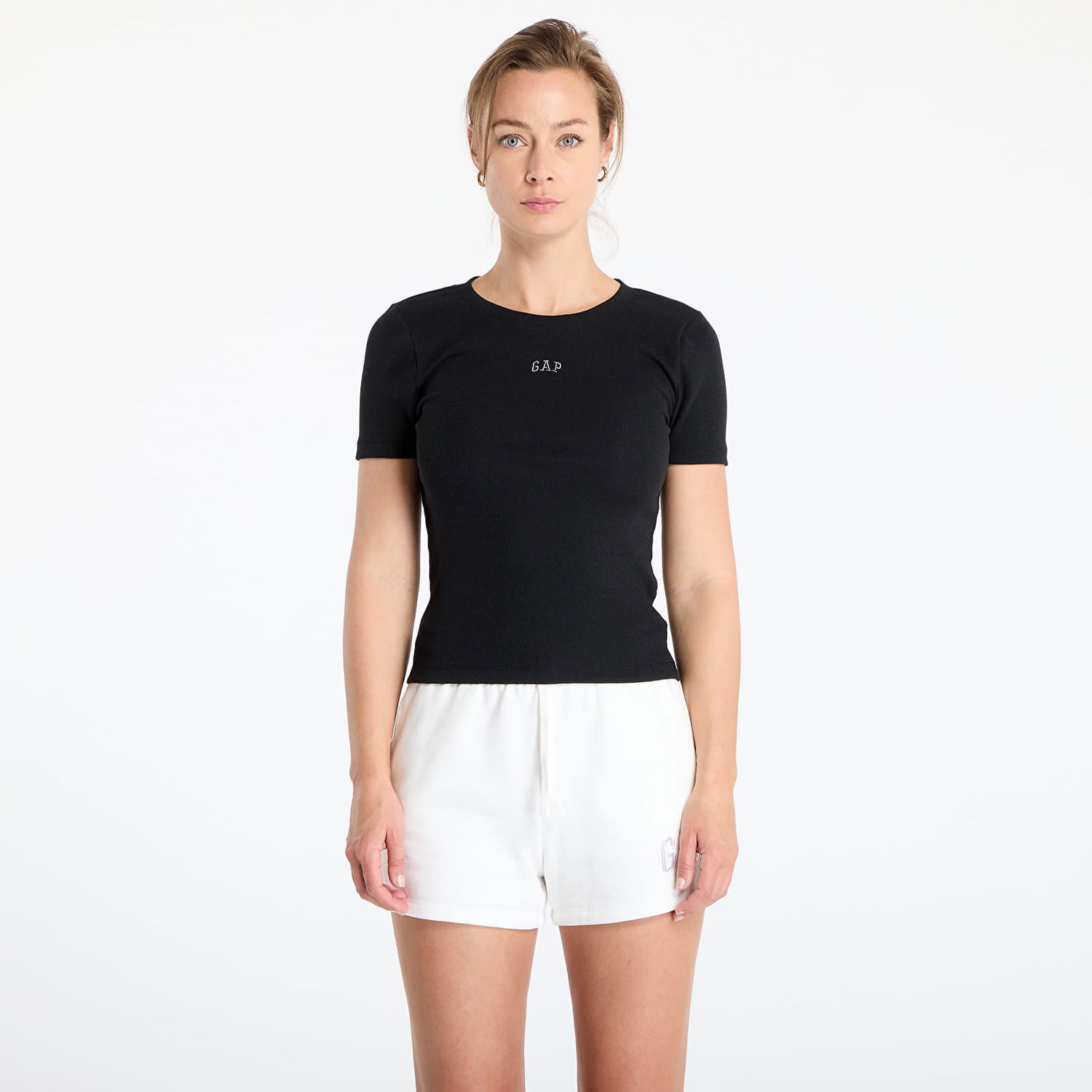 T-shirt GAP Ribbed Short Sleeve T-Shirt Sort | 637782-00, 0