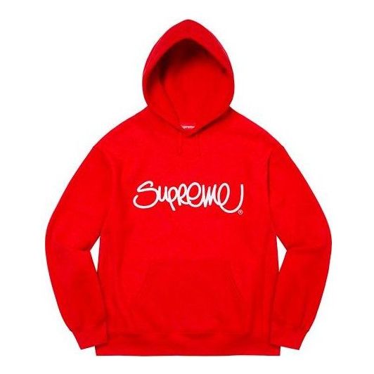 Sweatshirt Supreme Raised Handstyle Graphic Print Hoodie Rød | SUP-SS22-071