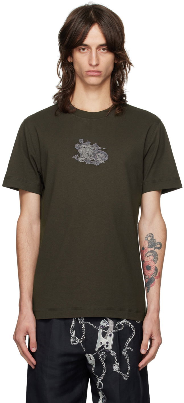 T-shirt Burberry Brown Paisley EKD T-shirt Grøn | 8097878