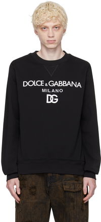 Black Embroidered Sweatshirt