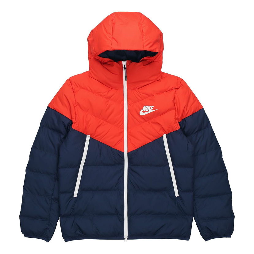 Puffer jakke Nike Hooded Down Jacket Blå | CU0226-673
