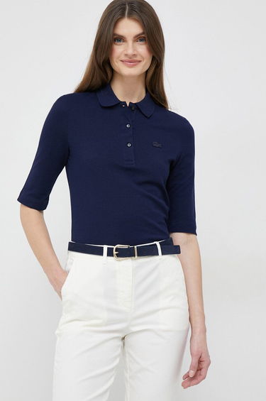 Polo skjorte Lacoste Cotton T-Shirt Mørkeblå | PF0503, 0