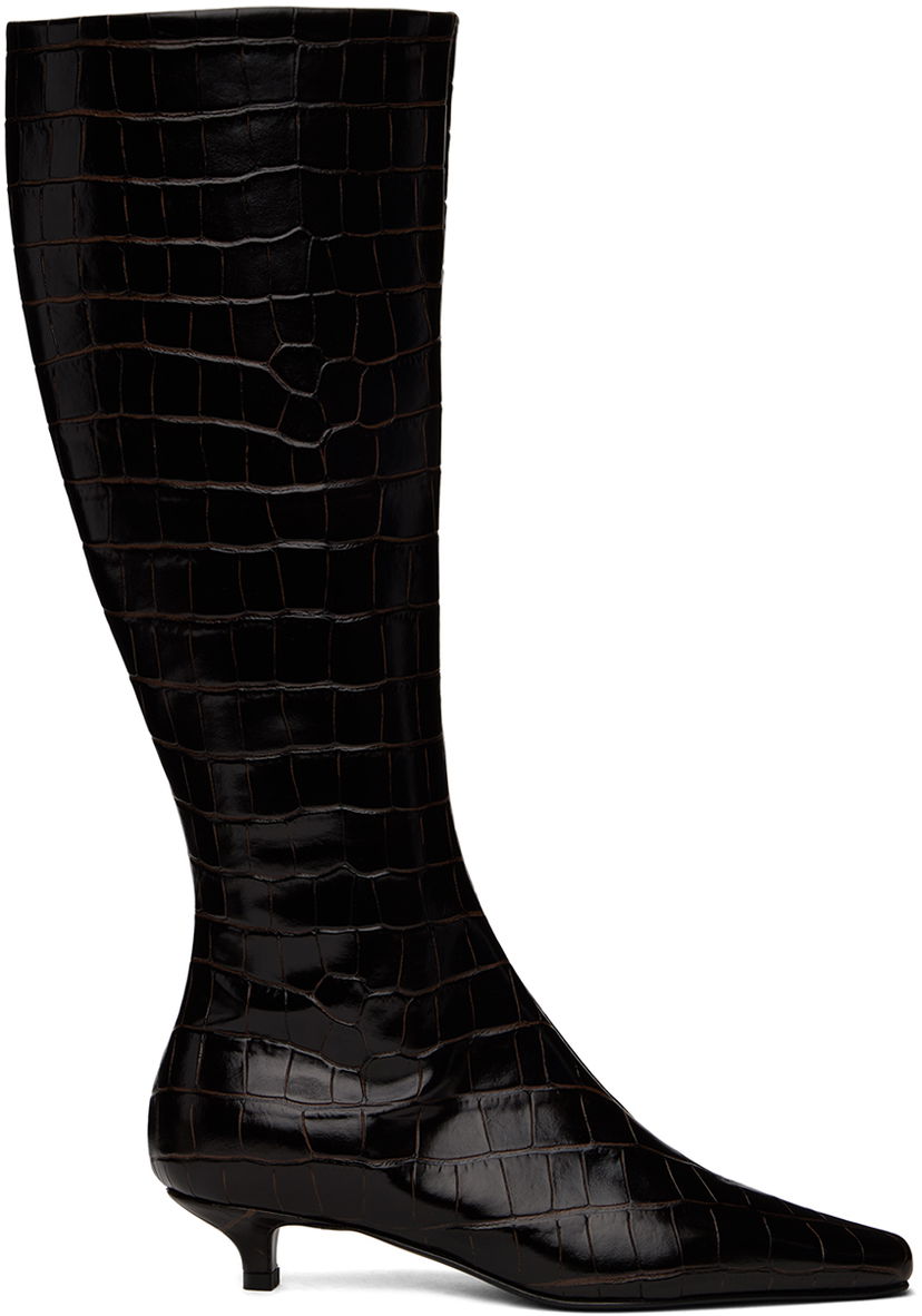 Regnfrakke TOTEME TOTEME 'The Slim' Knee-High Boots Sort | 241-WAS954-LE0023