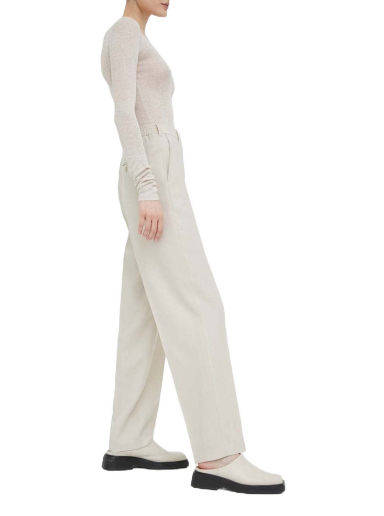 Bukser American Vintage High Waist Trousers Hvid | TAB10A