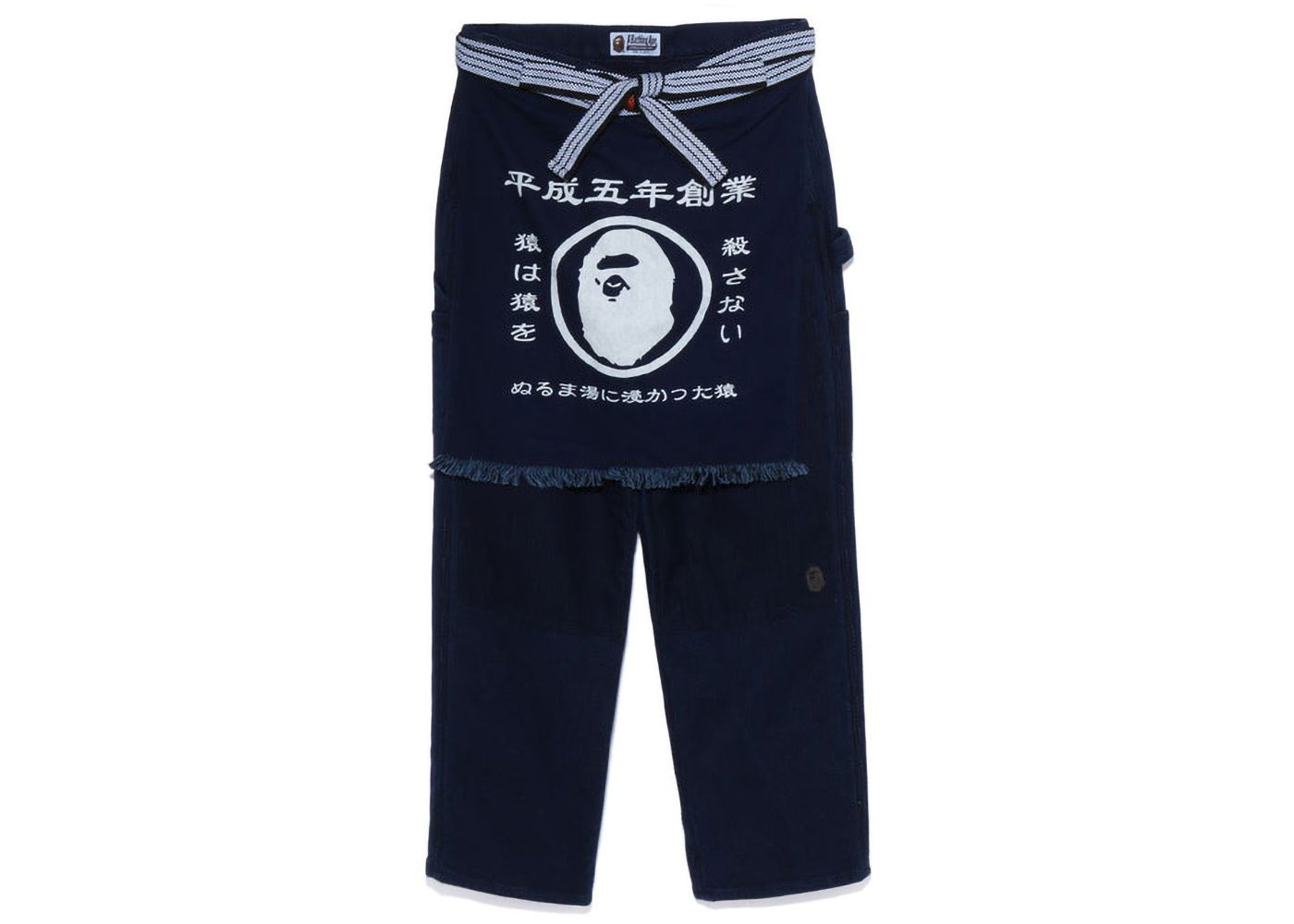 Jeans BAPE Sashiko Painter Apron Pants Mørkeblå | 1I80-152-019, 0