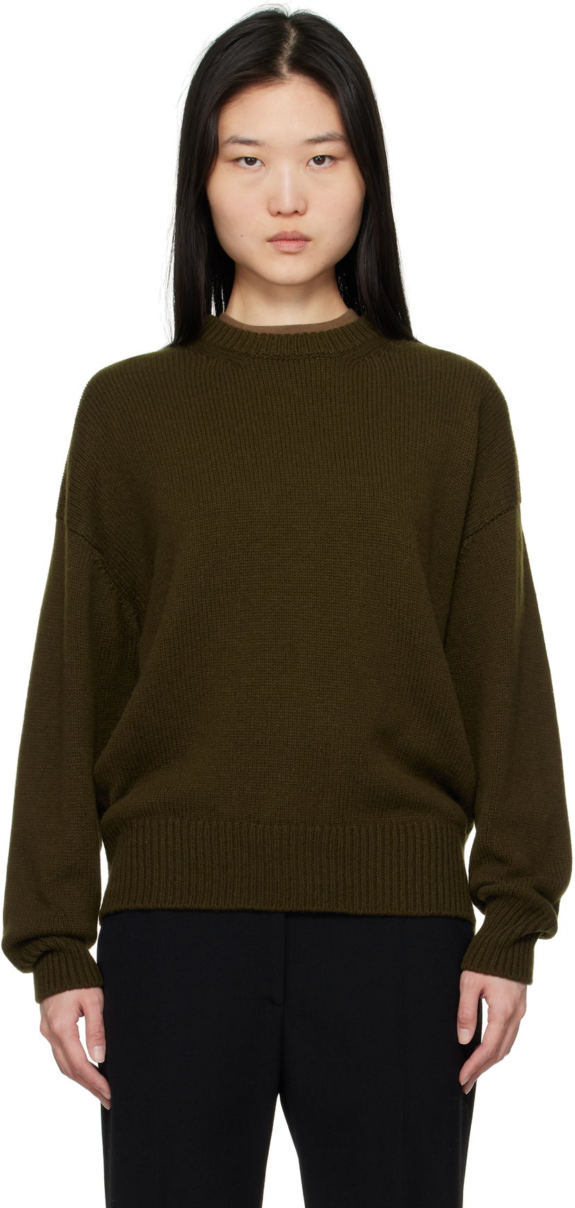 Sweater &Daughter &Daughter Balla Slouch Crewneck Sweater Grøn | F2401
