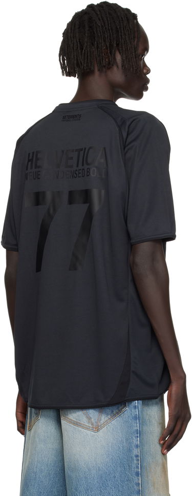 T-shirt VETEMENTS Trademark Football Jersey Sort | UH76TR500B, 2