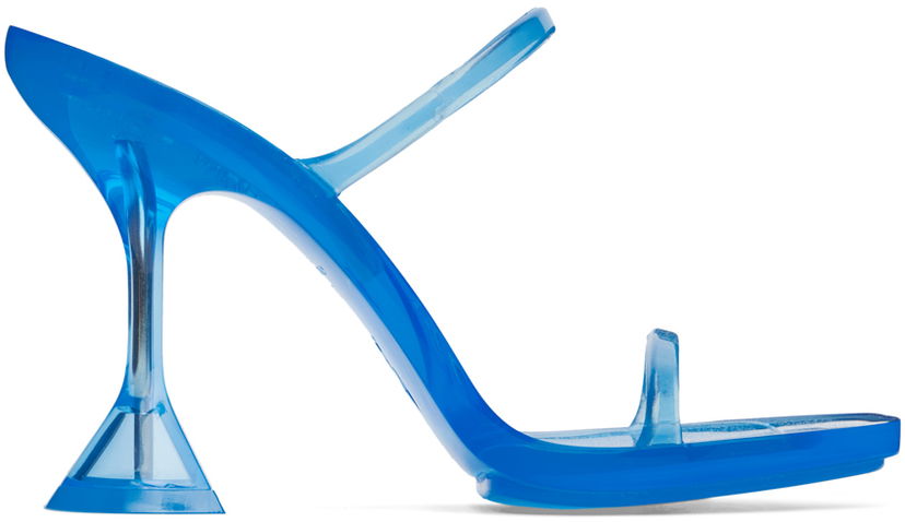 Tilbehør Amina Muaddi Amina Muaddi Brito Slipper Heeled Sandals Blå | 11S333535BRI