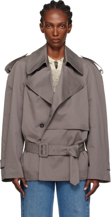 Trenchcoat Maison Margiela MM6 Maison Margiela Cotton Twill Sportsjacket Trench Coat Grå | S62AN0154 S54452, 0