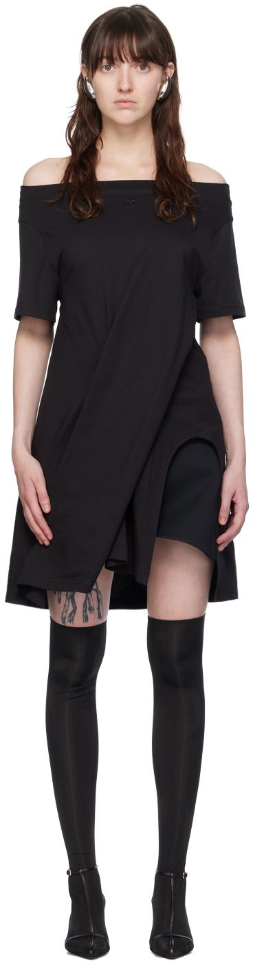 Kjole Courrèges Courrèges Boatneck Minidress Sort | 224JRO420JS0107
