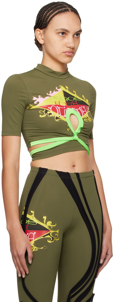 Crop top Ottolinger Ottolinger Wrap T-Shirt Grøn | 500904, 1