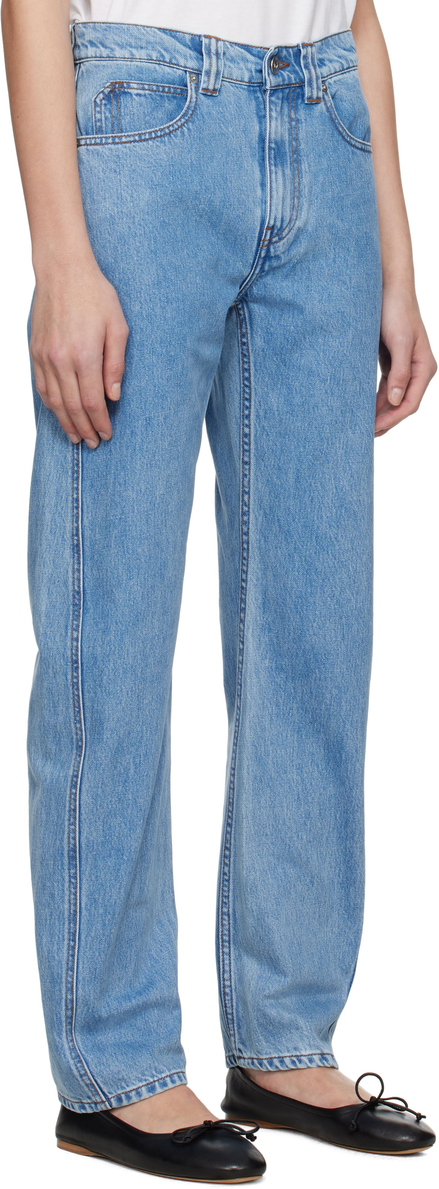Jeans JW Anderson JW Anderson Twisted Slim Leg Jeans Blå | DT0111-PG1774, 1