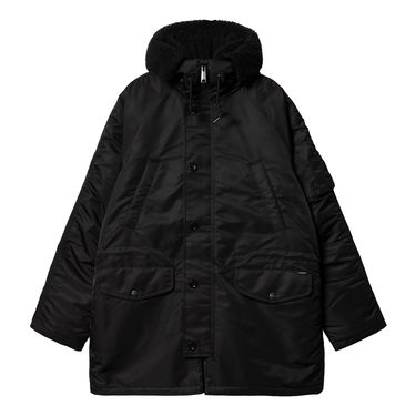 Parka Carhartt WIP Hooded Parka with Faux-Fur Lining Sort | I033929_9, 8