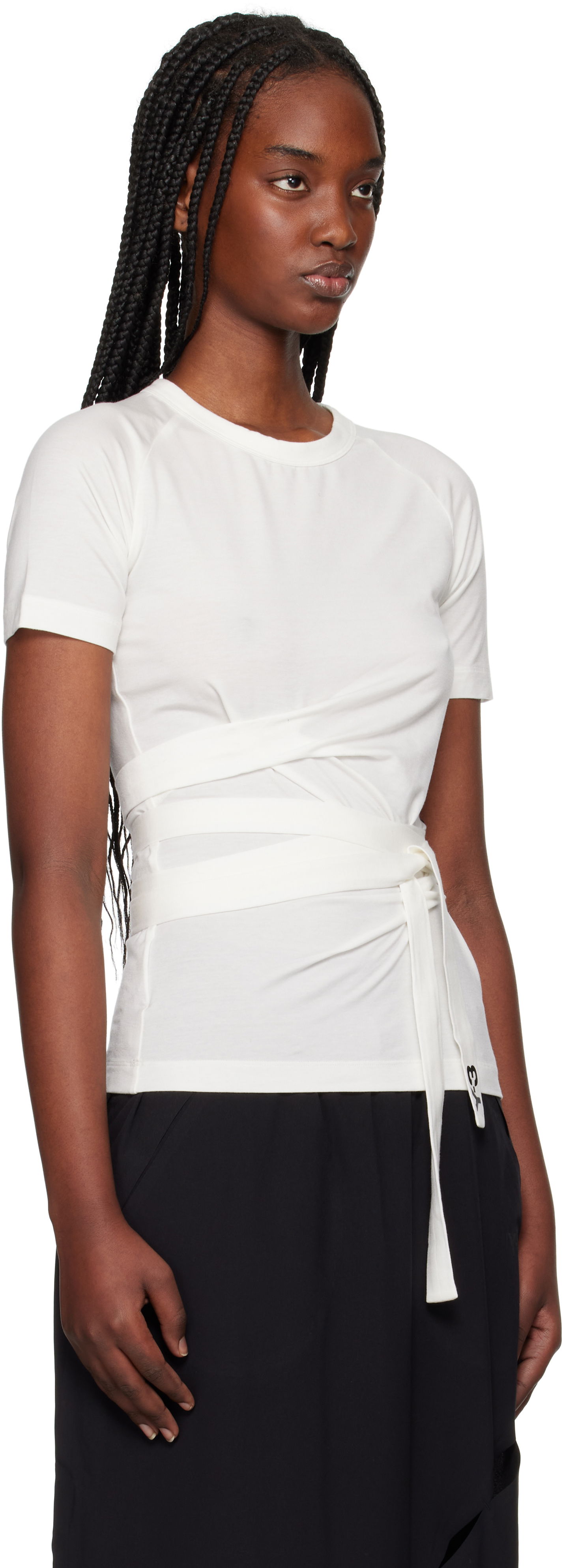T-shirt Y-3 Y-3 Wrap T-Shirt Hvid | JM7854, 1