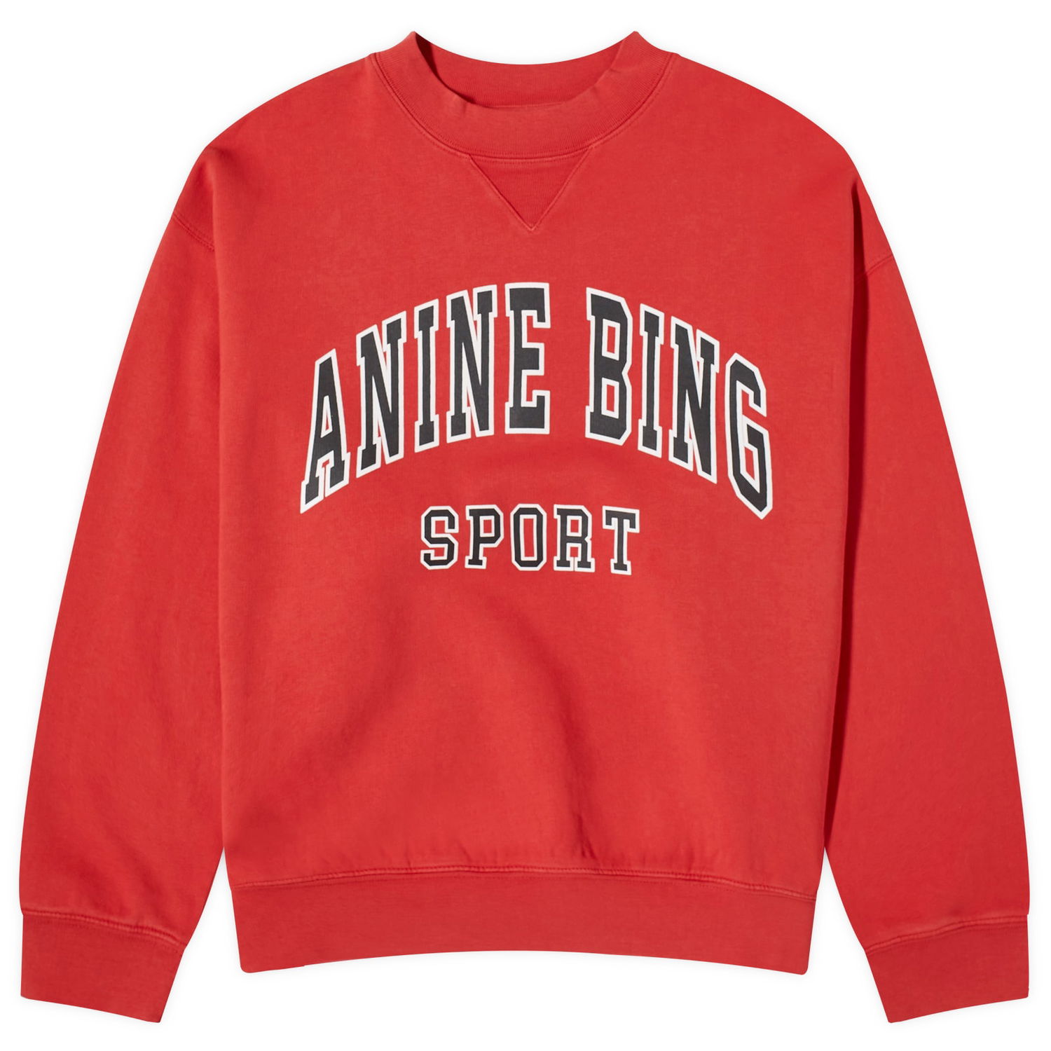 Sweatshirt Anine Bing Jaci Sport Logo Sweatshirt Rød | A-08-5296-610, 1
