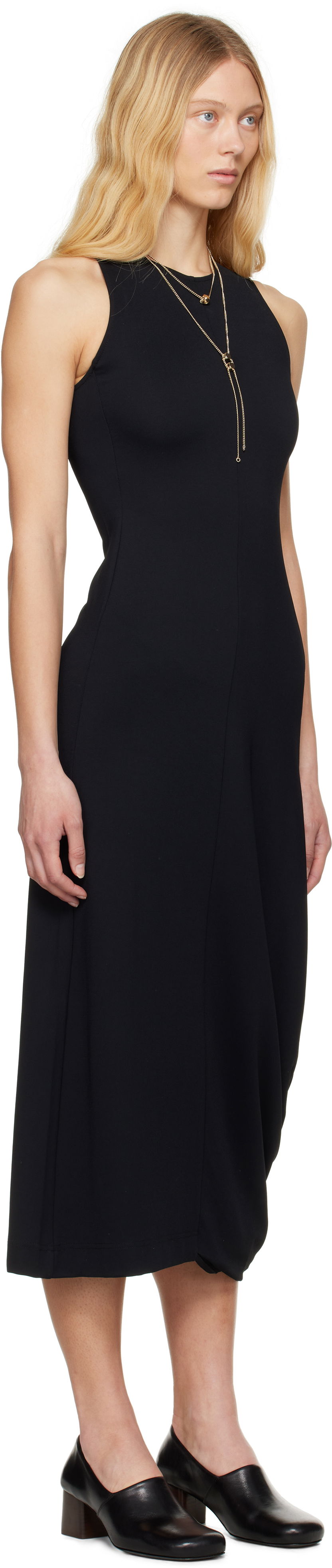 Kjole LEMAIRE Lemaire Twisted Hem Midi Dress Sort | DR1106 LJ1034, 1