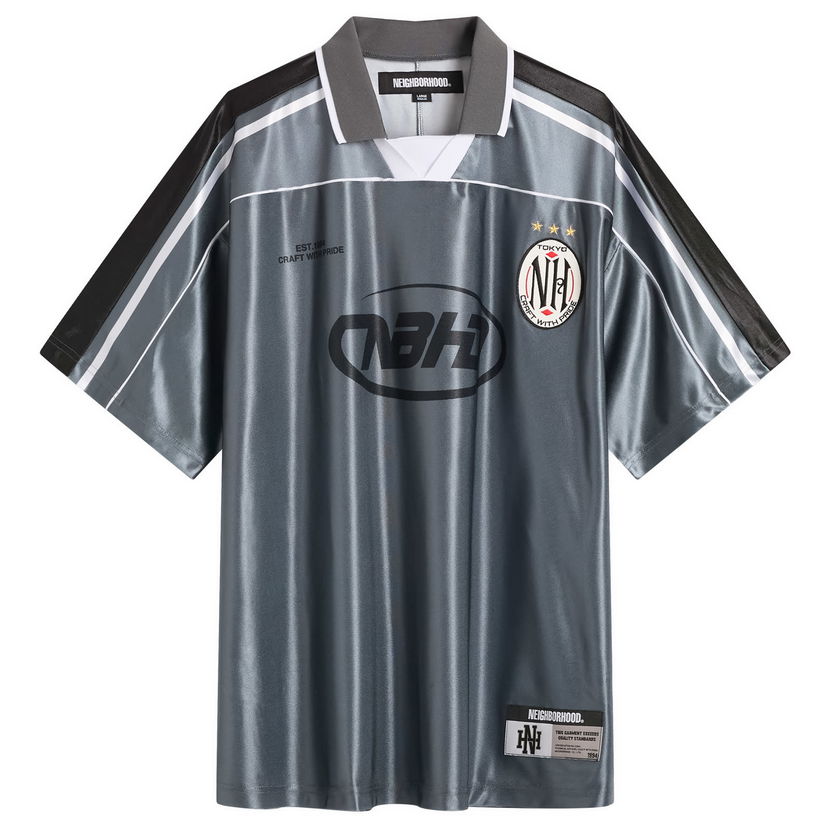Skjorte Neighborhood Neighborhood Game Shirt, Size Large Grå | 251FPNH-CSM16-GRY