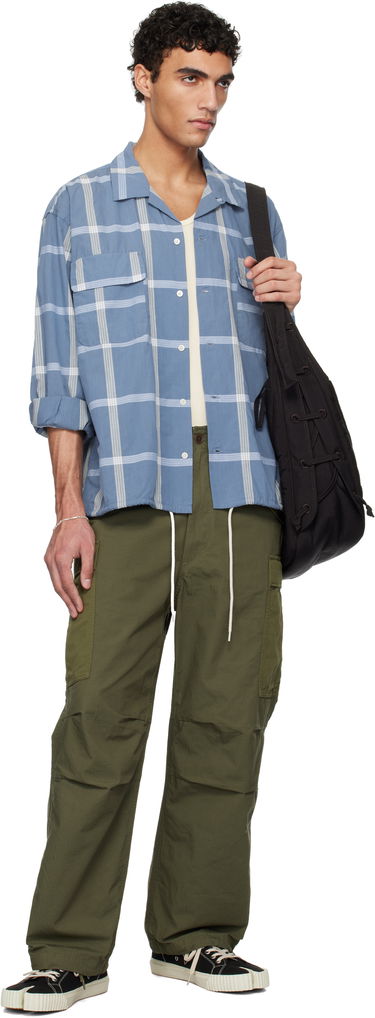 Skjorte NANAMICA nanamica Palaka Check Camp Collar Shirt Blå | S25SG024U, 3