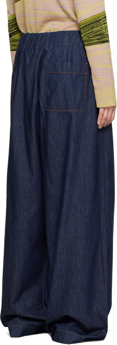 Bukser Dries Van Noten Dries Van Noten Drawstring Wide-Leg Jeans Blå | 251-010936-1553, 2