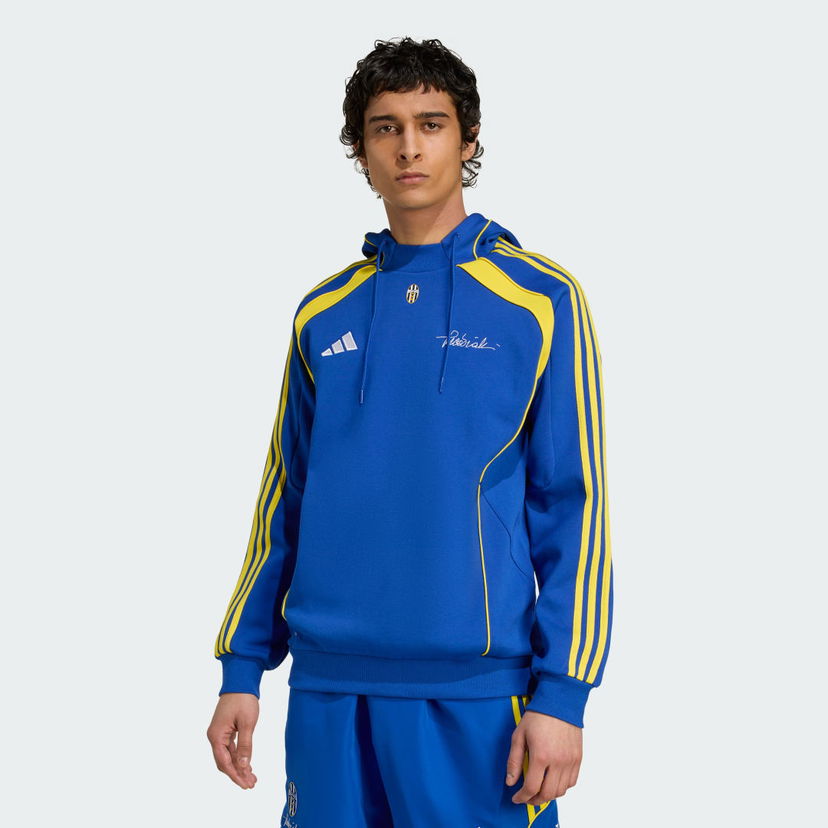 Sweatshirt adidas Performance Juventus Vialli Pack Doubleknit Hoodie Blå | JM9456