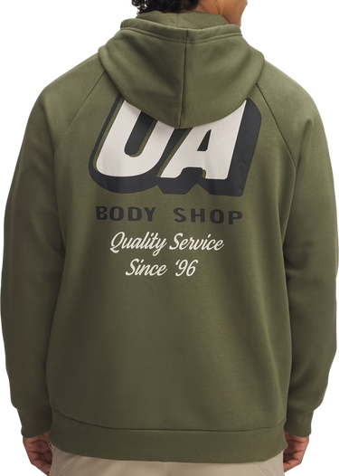 Sweatshirt Under Armour Rival Fleece Hooded Sweatshirt with 'We lift it all' Design Grøn | 6003955-390, 2
