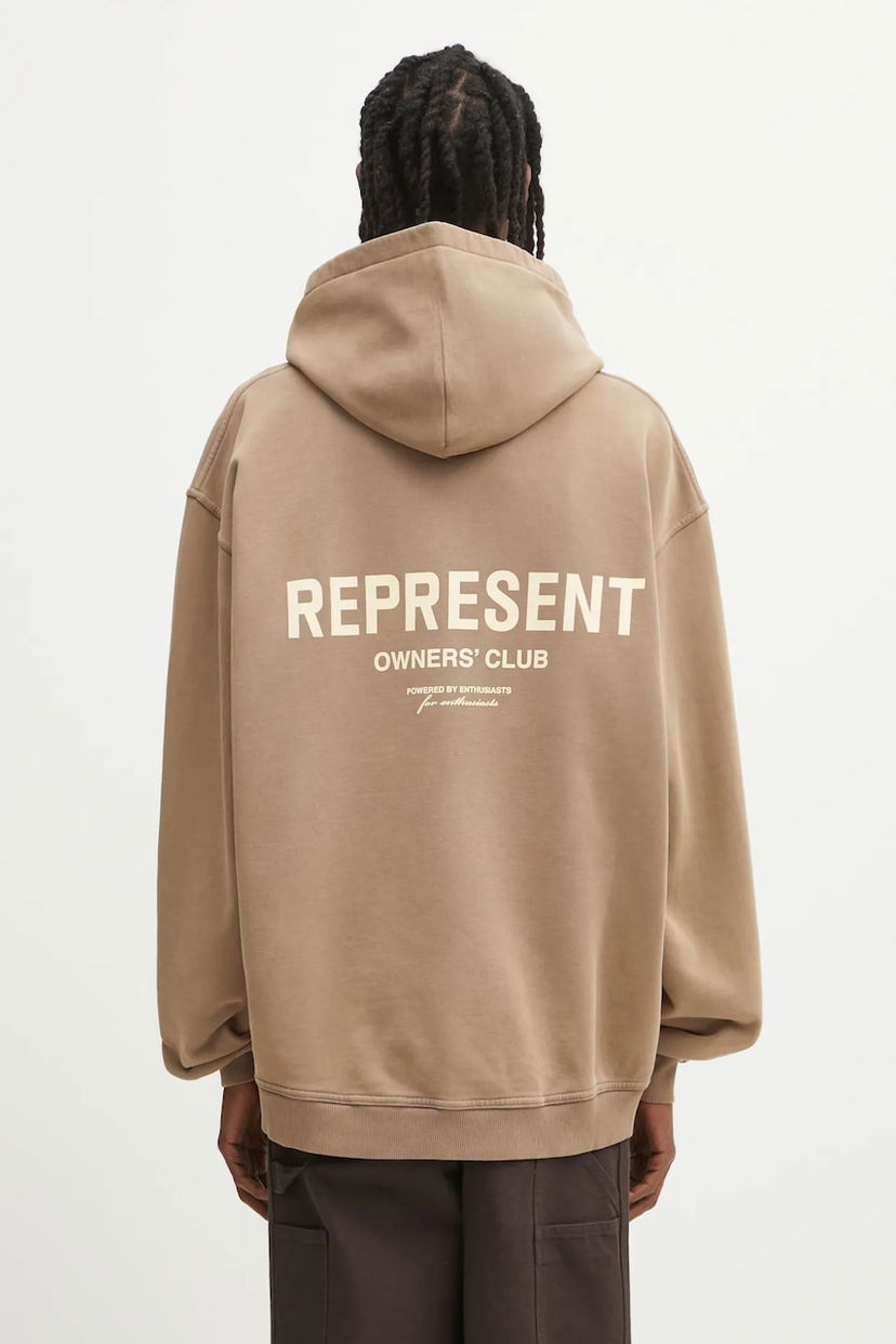 Sweatshirt Represent Clo Represent Owners' Club Hoodie with Print Beige | OCM41113.16