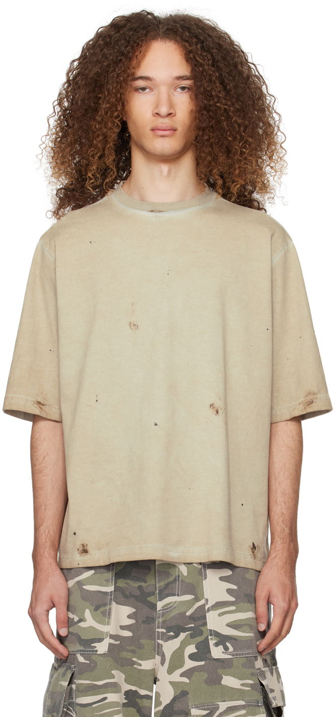 T-shirt We11done We11done Faded T-Shirt Grøn | WD-TT0-24-895-U-BG