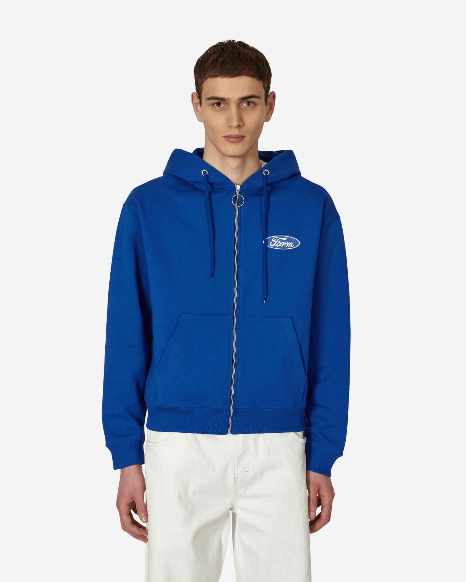 Sweatshirt Sky High Farm Quil Lemons Farm Zipped Hooded Sweatshirt Blå | SHF03T221 1, 0