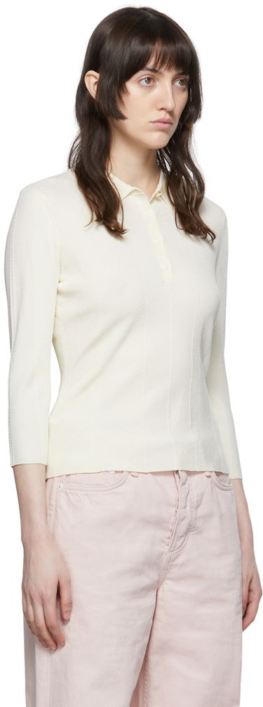 Polo skjorte rag & bone Pacey Knit Polo Hvid | WAS22P049WB49, 1