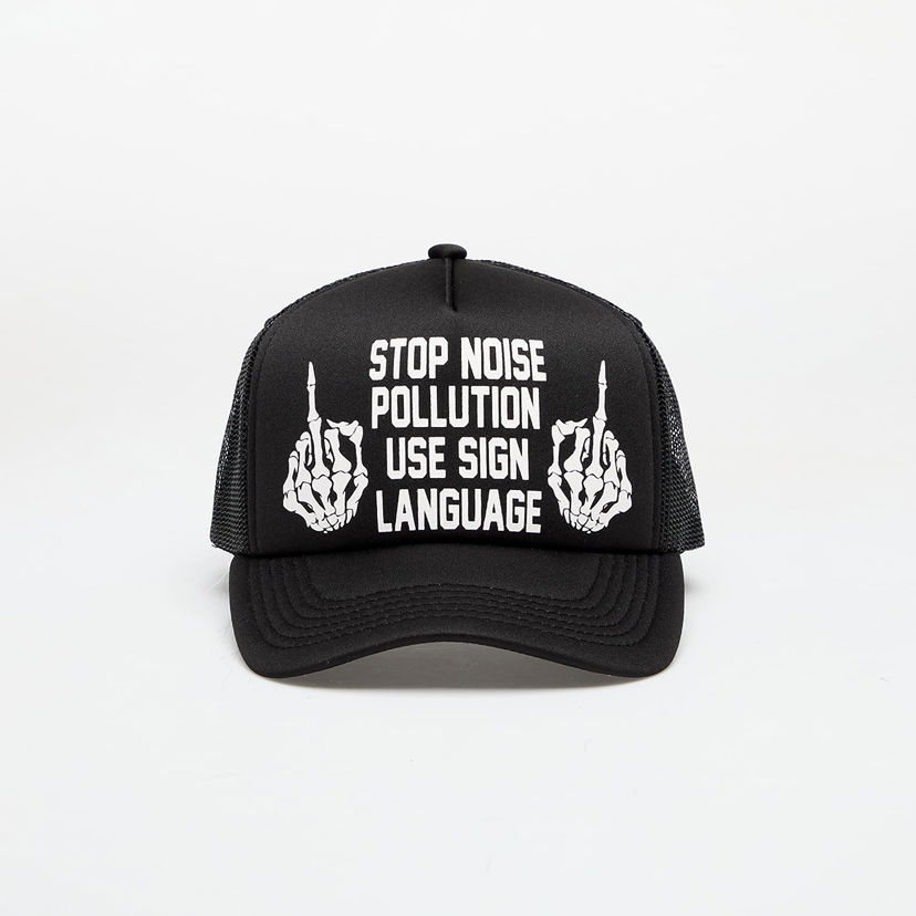 Kasket Pleasures PLEASURES Pollution Trucker Cap Sort | P25SU068 BLACK