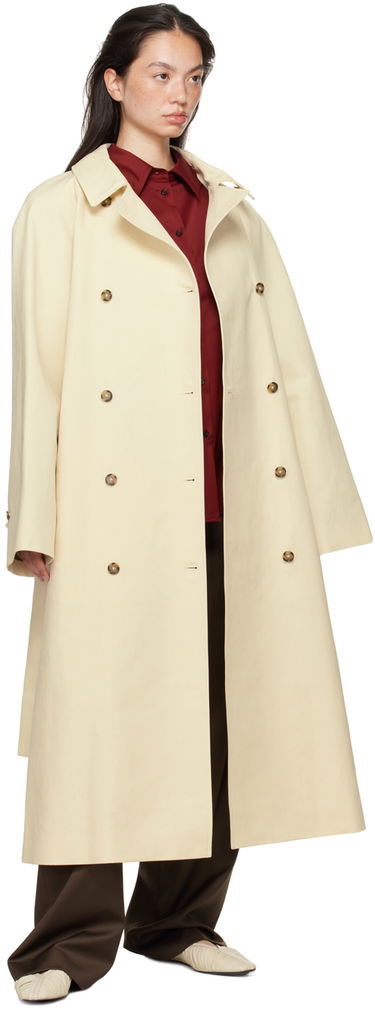 Trenchcoat Loulou de Saison Loulou de Saison Kamina Double-Breasted Trench Coat Beige | KAMINA, 3