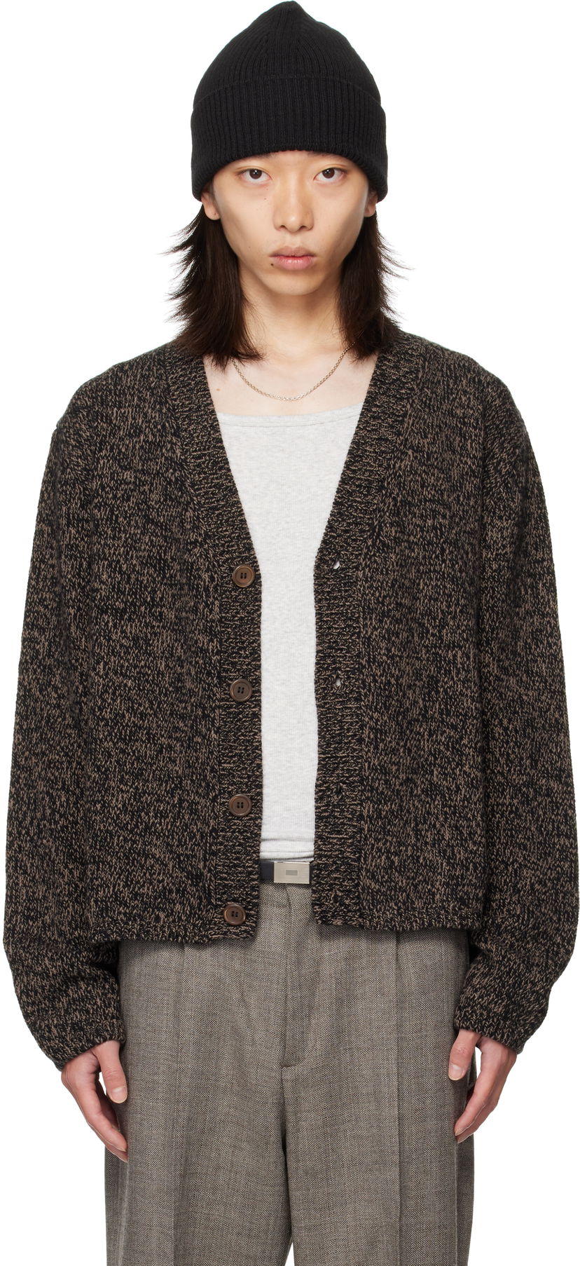 Sweater OUR LEGACY OUR LEGACY Academy Knit Cardigan Brun | M4253AB