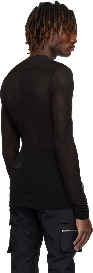 T-shirt Rick Owens Rick Owens Hollywood Edfu Mesh T-Shirt Sort | RU01E5271 JCR, 2