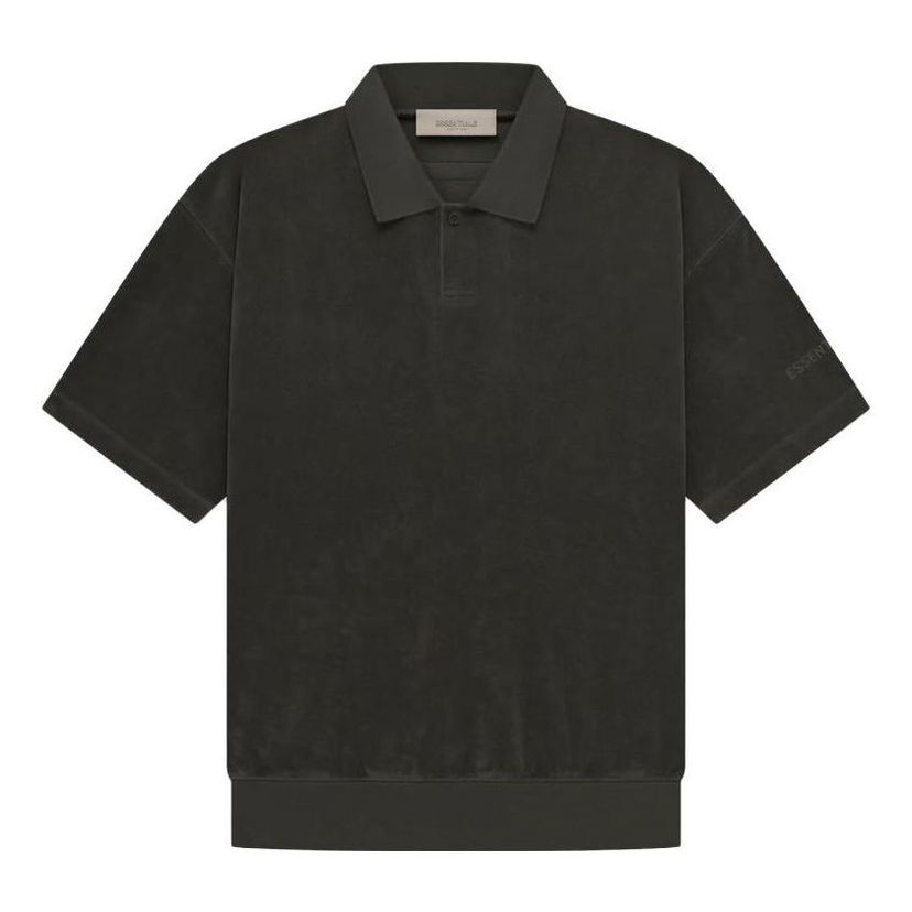 Polo skjorte Fear of God Essentials Terry Polo Sort | 125BT224050F