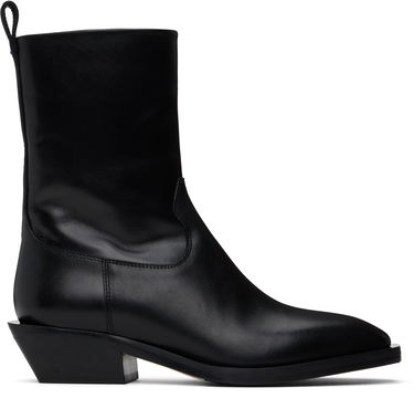 Tøj Aeyde Aeyde Luis Leather Cowboy Ankle Boots Sort | A11-AB-LISS35BL-0122-800-001, 0