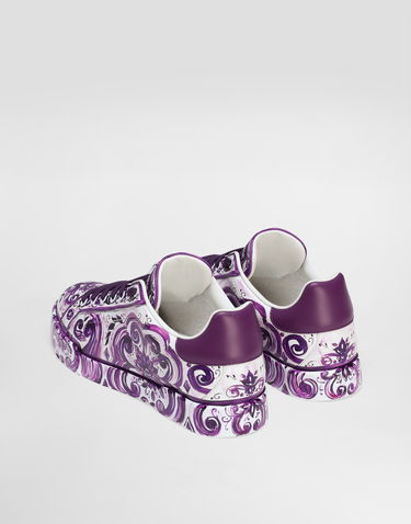 Sneakers og sko Dolce & Gabbana Dolce & Gabbana Portofino Light Strobel Majolica Print Lilla | CK2330AI396I03TN, 2