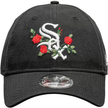Kasket New Era Chicago White Sox New Era 9FORTY Flower Embroidered Adjustable Cap Sort | 60579746, 1