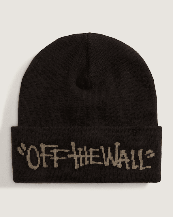 Beanie Vans Let Loose OFF THE WALL Graffiti Knitted Tall Cuff Beanie Sort | VN000Q1JBLK, 0