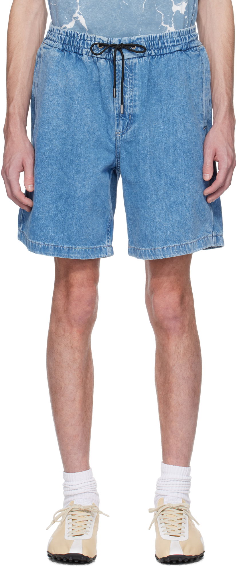 Shorts BOSS Faded Denim Shorts Blå | 50537804