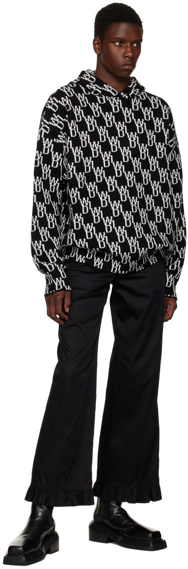 Sweatshirt We11done We11done Jacquard Knit Hoodie Sort | WD-KT3-22-628-U-BK, 3