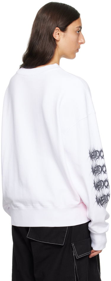 Sweater We11done Printed Sweatshirt Hvid | WD-TS3-23-710-U-WH, 2