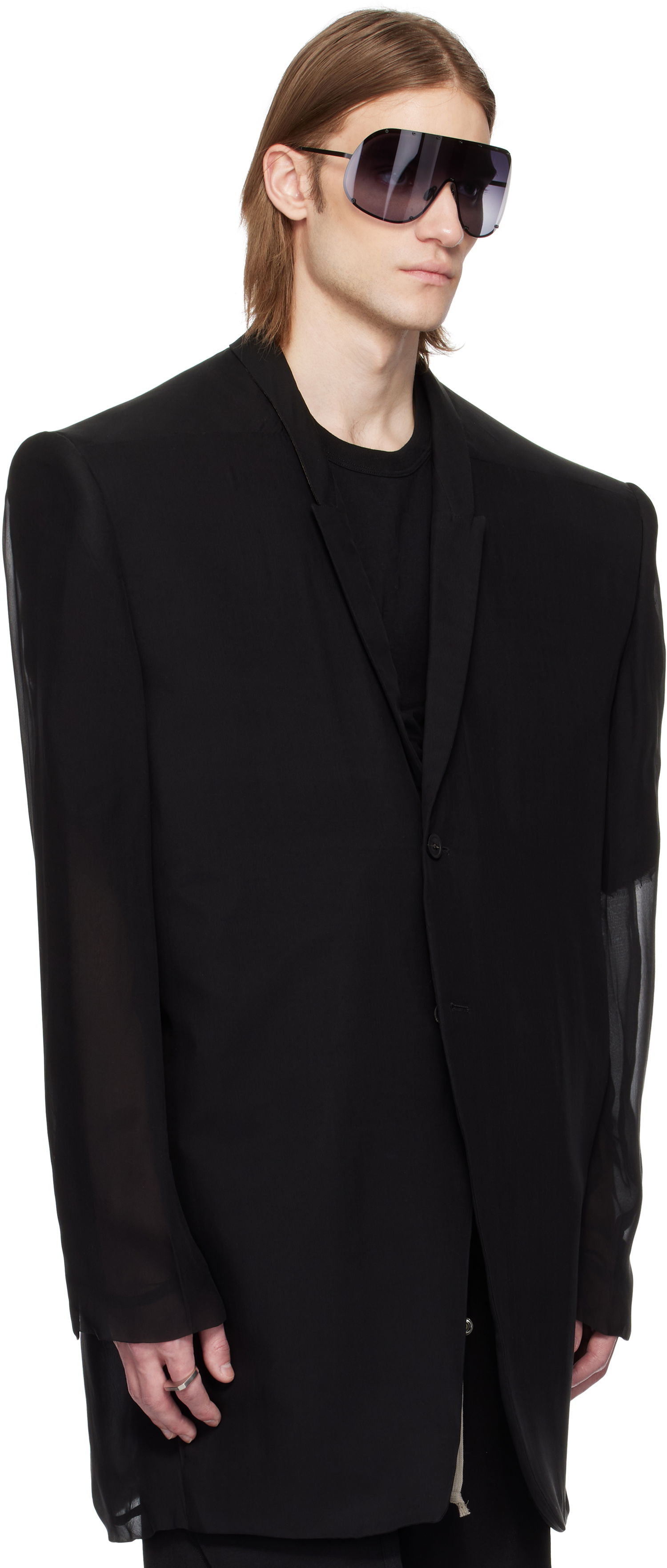 Jakke Rick Owens Rick Owens Tatlin Blazer Sort | RR01E5752 S, 1