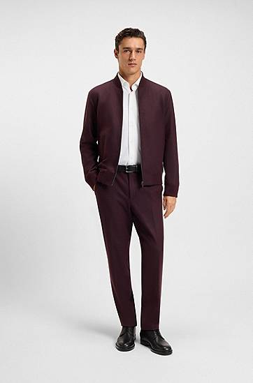 Skjorte BOSS Slim-fit shirt in brushed stretch flannel Hvid | 50550068, 1