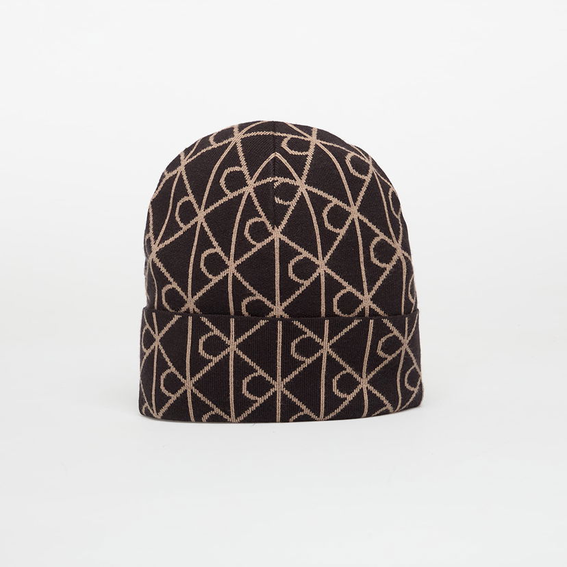 Beanie CALVIN KLEIN Calvin Klein Emblem Aop Fine Knit Beanie Brun | LV04D8050G UB1