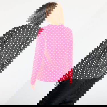 T-shirt Comme des Garçons Play Heart Logo Long Sleeve Dotted T-Shirt Rød | AX-T166 RED, 2