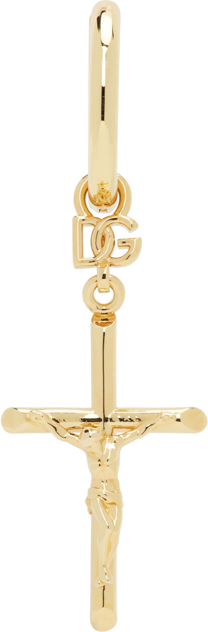 Øreringe Dolce & Gabbana Dolce&Gabbana DNA Cross Single Earring Gul | WEQ1D1W1111